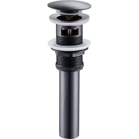 Drain Plug, Pop Up Drain Plug with Overflow, Brass Finish Sink Faucet, Pop Up Drain Plug, Hidden Design for Bathroom Faucet, Sink, Kitchen MUMU (1/2)
