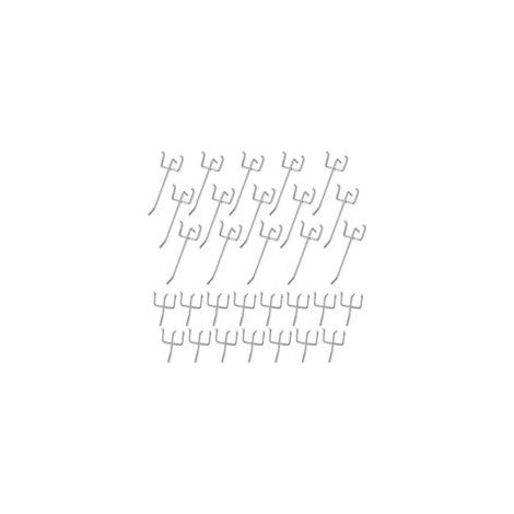 Lntyq 30 Pièces Crochets pour Panneaux Perforés, Crochets pour Panneau Perforé Porte Mural, Crochets Muraux pour Organiser Outils Établi Rayonnages de Magasins - 10cm/5cm (1/5)