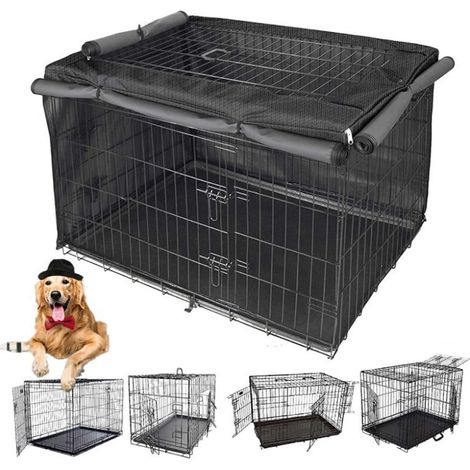 Cage pour Chien Interieur Solide housse de protection, Cage pour Chien Multifonctionnelle Résistante à la Lumière, Matériau en Tissu Oxford 420D (sans Cage pour Chien) (110 × 73 × 76 cm) (1/4)