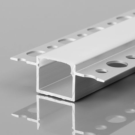 Perfil Tira LED Integración / Trimless - 25x25mm - Con Difusor - - Plata (1/3)
