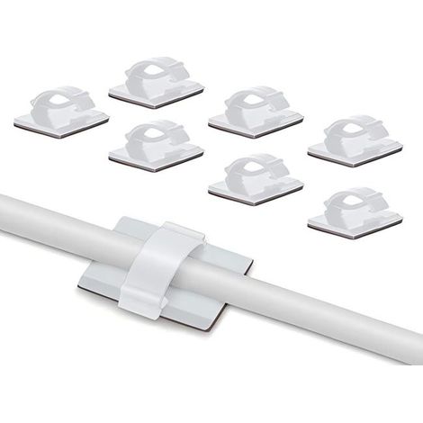 Clips de Câble Adhésif Réglable pour Gestion de Câble à Fibre Optique, Attache Fil et le Cordon dans la Maison ou le Bureau (Lot de 100) (1/5)