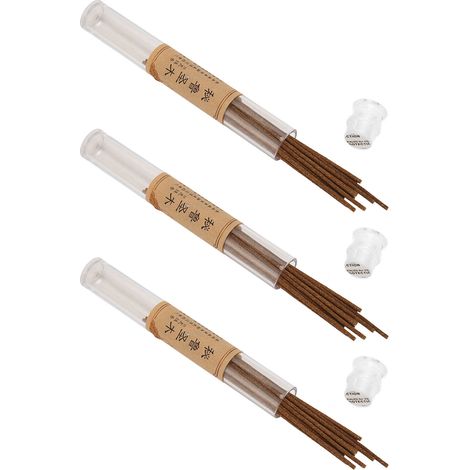 Lot de 3 bâtonnets d'encens relaxants pour méditation courte, yoga intérieur, maison, jardin, désodorisant, mariage, bois sacré du Pérou (1/5)