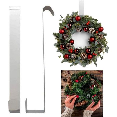 Patère - aucun perçage requis, se monte facilement sur n'importe quelle porte - Métal - 18 cm - Idéal pour suspendre manteaux, serviettes, vêtements, peignoirs et robes de chambre (1/5)
