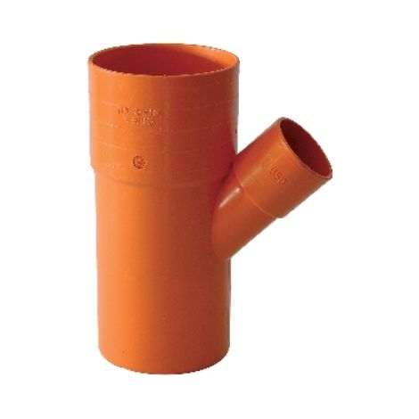 DERIVAZIONI  45° RIDOTTE IN PVC ROSSO Diam. 125 x 63