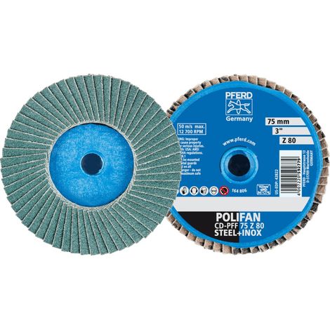 PFERD TOOLS COMBIDISC Zirkon Mini-POLIFAN CD Ø 75 mm Z80 für gehärteten Stahl (1/5)