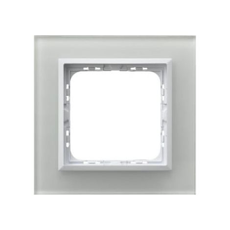 SONATA VETRO BIANCO SPESSORE 4MM 1-CROCE CORNICE BIANCA