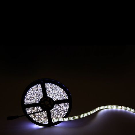 Striscia da 300 LED 60W 7000Lm CRI85 4200ºK SMD5050 24VDC IP65 x5M 40.000H [CA-5050-60-24-IP65-W]-Bianco naturale
