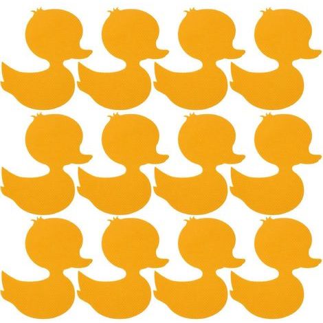Set mit 12 selbstklebenden Anti-Rutsch-Aufklebern für Badewanne und Dusche – 10,5 x 9 cm – Gelb (1/4)