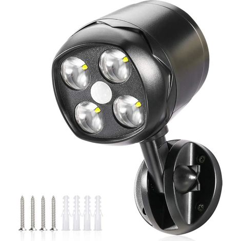 MINKUROW Luce Per Sensore Di Movimento Per Esterni, Ip65 Luce Di Inondazione A Led 600lm Led Luce Per Sensore Di Movimento Per Esterni, Luce Per Sensore Di Movimento Flessibile Con Batteria (1/5)
