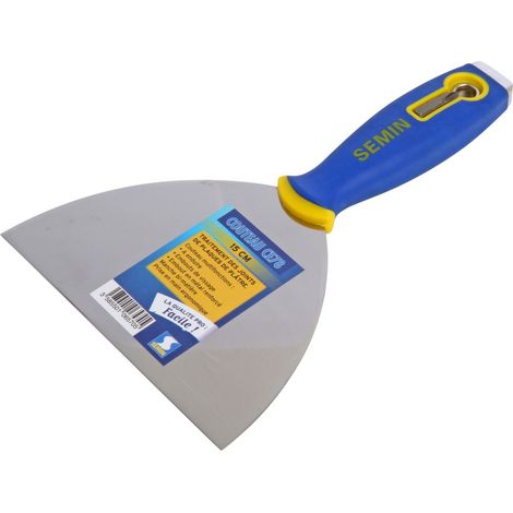Semin – Couteau à enduire 15 cm – Embout métal renforcé – Manche bi-matière ergonomique – Pour joints plaques de plâtre