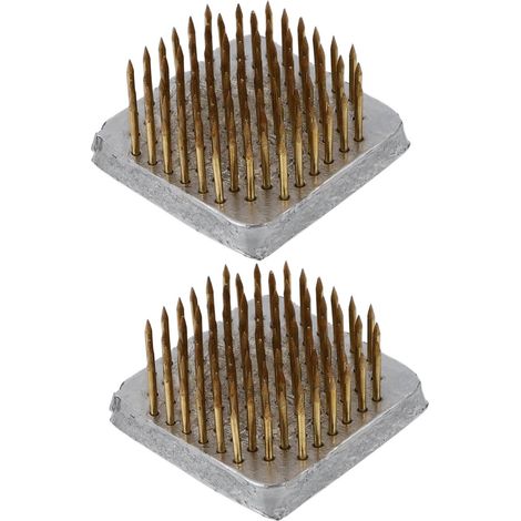2pièces Support De Fleurs Fixation Inoxydable Base De Composition pour Arrangements Floraux Outil DIY De Décoration (1/5)