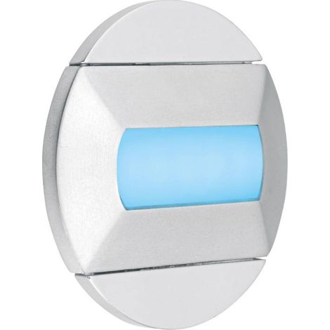 BALIZ Encastré Mur rond fixe gris LED intég. 1,2W bleu ARIC 50414