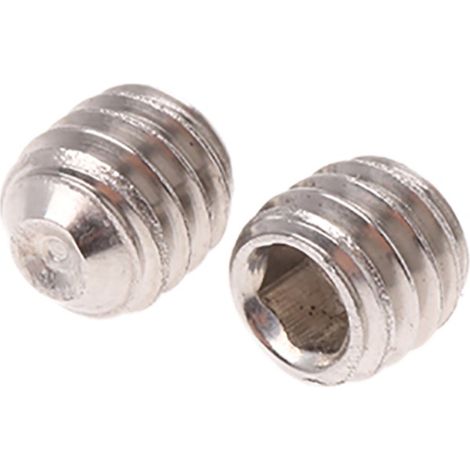 Vis sans tête, M4 x 4mm, tête Jeu de douilles hexagonales, en Acier Inoxydable Vis sans tête A4 316 ( Prix pour Sachet de 50 )