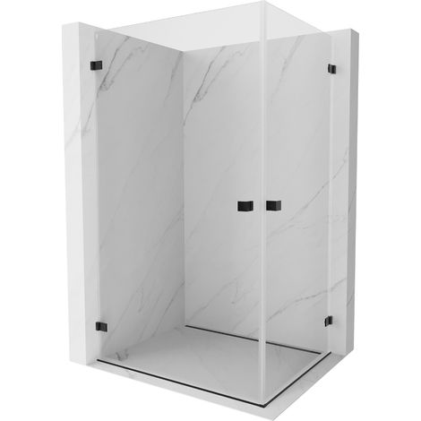 Mexen Lunar-B Duo Duschkabine 85 x 70 cm, transparent, schwarz - 832-085L-070P-70-00