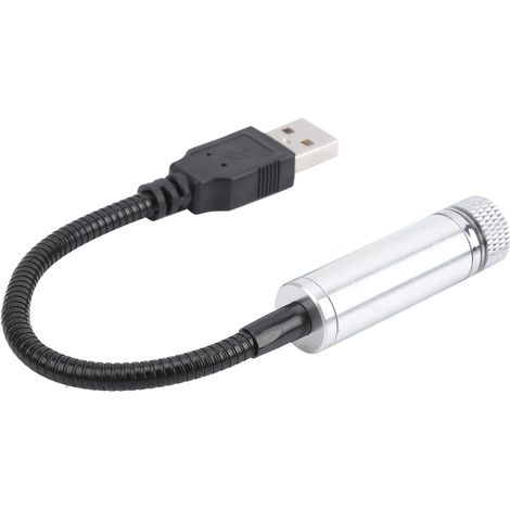 Plafonnier Étoilé Réglable USB Projecteur d'Ambiance Romantique Lampe Décorative Voiture Blanc Argenté (1/5)