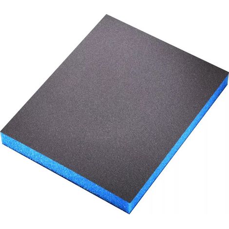 Siasponge 2 et 4 faces  SIA ABRASIVES - 2 faces - 120 x 98 x 13 - Ultra fin - bleu