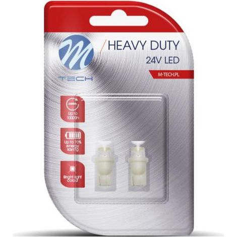 2 AMPOULES A LED BLANCHE 24 VOLTS TYPE W5W