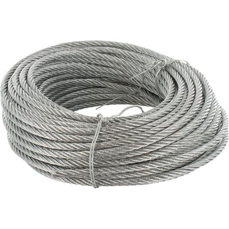 Câble en acier galvanisé 6mm 30m UNIVERSEL WR06030L (1/3)