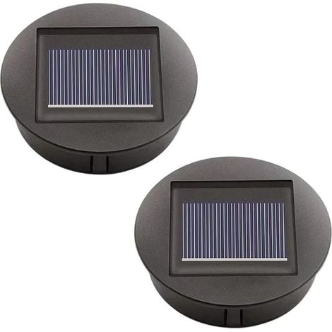 Lot de 2 lampes solaires de rechange avec ampoules LED Panneau solaire Lanterne Couvercle de rechange Ampoule de rechange pour lanternes suspendues d'extérieur Bricolage Pour lampes (1/5)