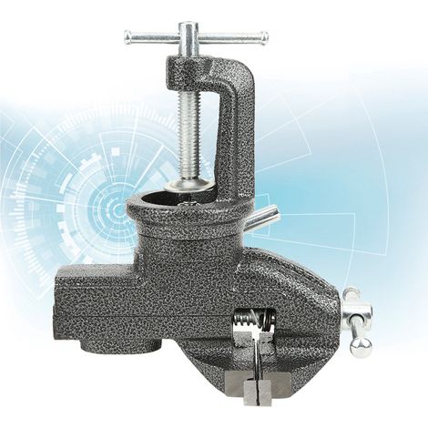 Schraubstock 80 mm, 360°-Arbeitstisch, Miniaturklemme aus Gusseisen, Werkstattausrüstung (1/5)