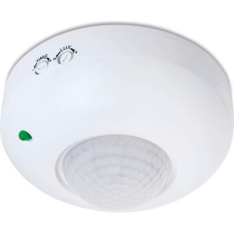 Motion Detector, Infrared, 360° Ceiling Mount, 6m Range, IP20, For LEDs and Lamps (1/4)