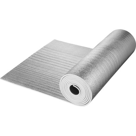 Rouleau isolant réfléchissant double face, âme mousse EPE 15,1 mm, 1,22 m x 7,62 m, barrière thermique aluminium pare-vapeur pour fenêtre, camping-car et toiture (1/5)