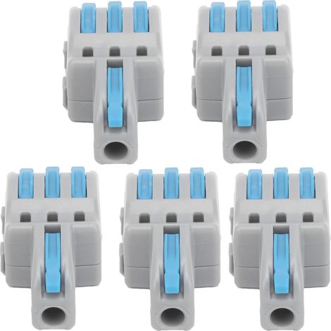 20Connecteurs Rapides SPLF13 1 Entrée 3 Sorties, Répartiteur TTap pour Éclairage et Moteurs 250V, Lot de 20, Bleu (1/5)