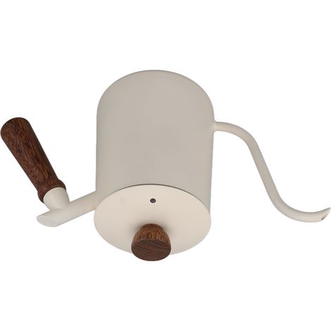 Bouilloire à café à col de cygne de 600ml, en acier inoxydable 304, bec Long, poignée en bois, verser sur la théière blanche