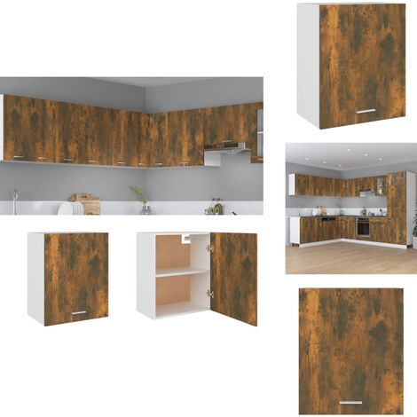 Hängeschrank Räuchereiche 50x31x60 cm Holzwerkstoff - Küchenmöbel - Hängeschrank - Holzschrank - Wohnwandregal - Regal Küche (1/5)