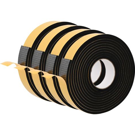 vidaXL Cinta de espuma autoadhesiva 4 uds. Negro 40mm x 5m Espuma CR (1/2)