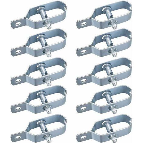 10 Pièces Tendeur Grillage, Tendeur de Clôture, Tendeurs à Fil Barbelé, Kit de Connecteurs Tendeur de Corde pour Fil de Tension (1/4)