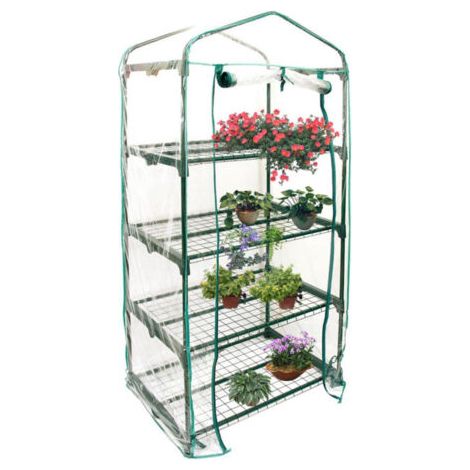 Green Mobility-Housse de serre 4 étages en PVC – Protection optimale pour plantes – Résistante aux UV et à la corrosion – Pour intérieur et extérieur (1/4)