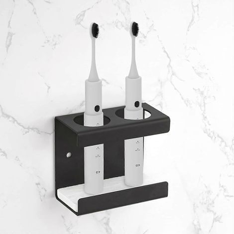 Support mural pour brosse à dents électrique, support pour brosse à dents avec coupelle en diatomite, compatible avec les porte-brosses à dents