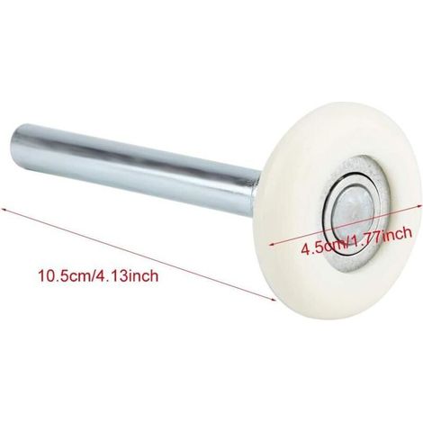 Roulettes de Rechange en Nylon pour Porte de Garage Coulissante Lot de 10 Roues avec Tige de 5,1 cm Adaptées Porte Douche (1/3)