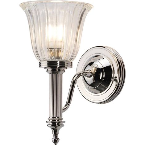 Elstead Carroll - 1 applique da parete per bagno chiaro nichel lucido IP44, G9 (1/5)