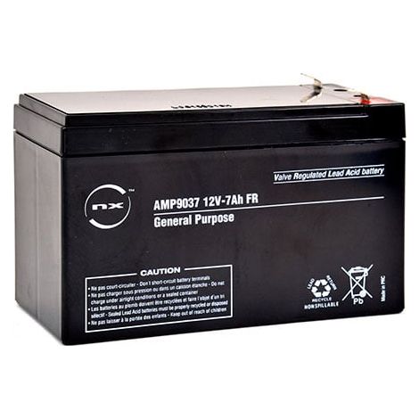 Batterie plomb AGM 12V 7Ah – Technologie étanche – Dimensions 151x65x100mm – Poids 1,95kg – Compatible avec modèles 12V 6.1Ah à 8Ah – Enix Energies