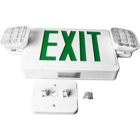 Bloc d'éclairage de secours LED Toivize 2x3W tête orientable autonome vert (1/5)