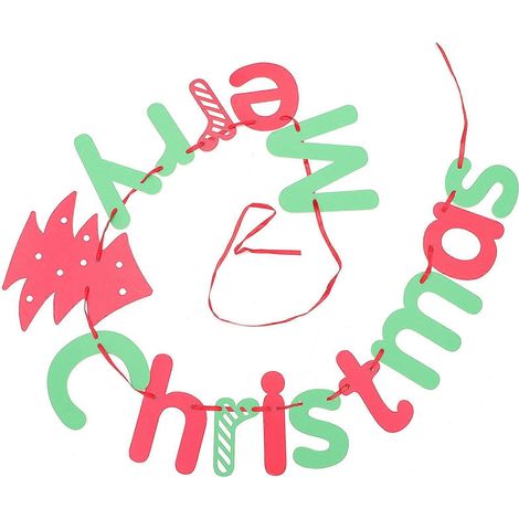 Guirlande de lettres « Joyeux Noël » de 3 mètres, fanions, bannières, drapeaux, décorations pour sapin de Noël, décorations murales et de porte, ornements pour la maison et les fêtes (rouge et