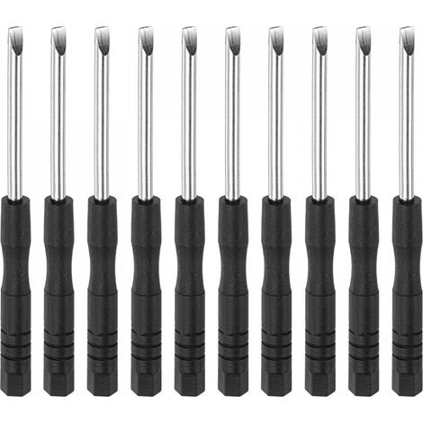 10Pcs Mini Tournevis à fente 3,0mm Tête plate (1/5)