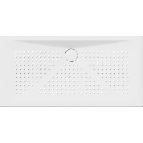 Receveur de douche rectangulaire en céramique 140x70x4cm, blanc ExtraGlaze