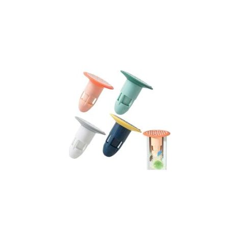 4 conectores antiolor para desagüe de suelo de ducha, desagüe de suelo de ducha de goma antiolor, desagüe de baño, sin filtro, adecuado para fugas de tuberías en el baño y la ducha - Crezuo (1/4)