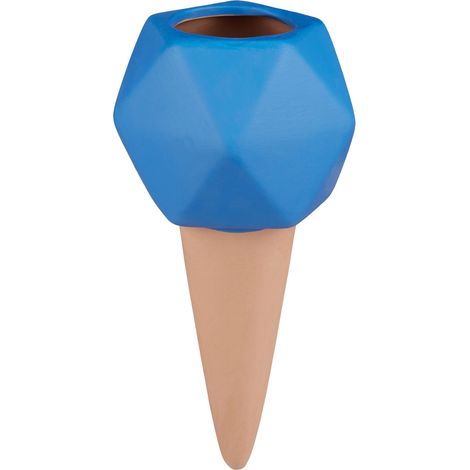 Set di 4 coni per irrigazione decorativi interno esterno 15 cm irrigazione dosata pratica in argilla blu 130010406