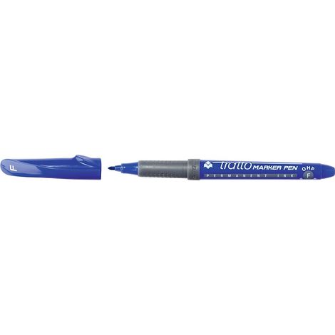 Marqueur permanent pointe fine bleue sachet de 8 - LYRA