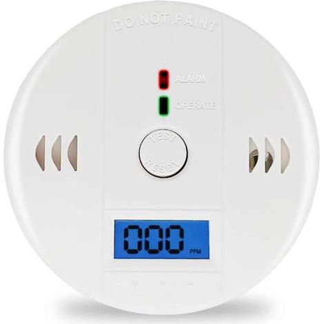 1 rilevatore di monossido di carbonio, rilevatore di monossido di carbonio a batteria, allarme monossido di carbonio con sensore di monossido di carbonio, display LCD e allarme acustico. (1/5)