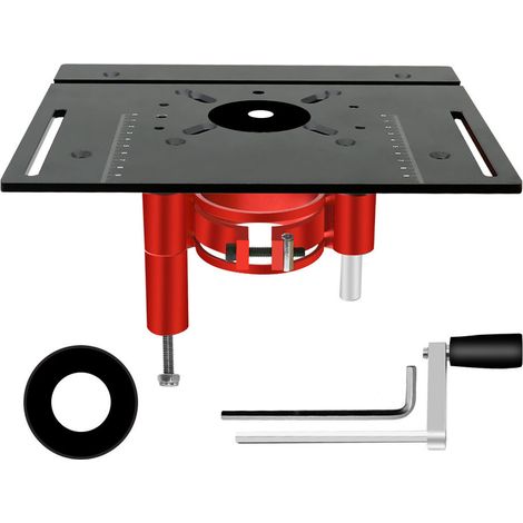 Kit de plateforme de levage manuelle pour toupie, système de levage de défonceuse, base noire pour table de sciage à insert (1/5)
