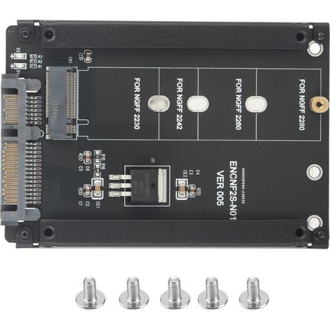 Adaptateur M.2 NGFF 22 broches vers SATA haute performance, Plug and Play, clé B (1/5)