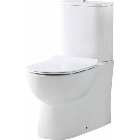 Orbit Riva Closed Back Coupled Rimless Pan Push Button Cistern - Excluding Seat (1/4)