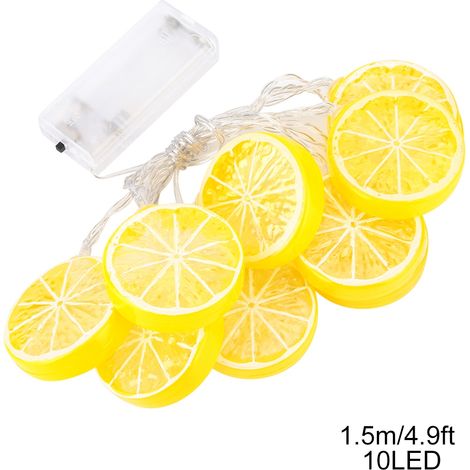Guirlande Lumineuse LED de 10 Lampes 1.5m Décor Lumière Jardin Fête Noël Citron Doux Blanche ABS Branchement Flexible Décoratif (1/5)