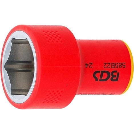Douille pour Clé VDE Six Pans 10 mm (3/8) - 22 mm - Isolation Sécurisée et Précision, Acier, Pro - D-Work (1/5)
