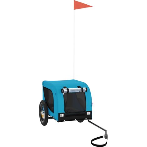 Remorque de vélo pour animaux de compagnie bleu et noir CFW697458 (1/5)